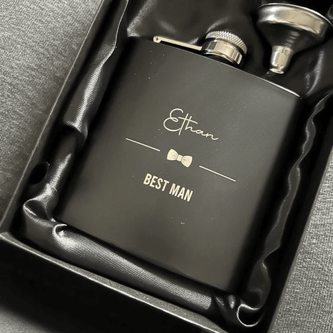 Stainless Steel Hip Flask Engraved