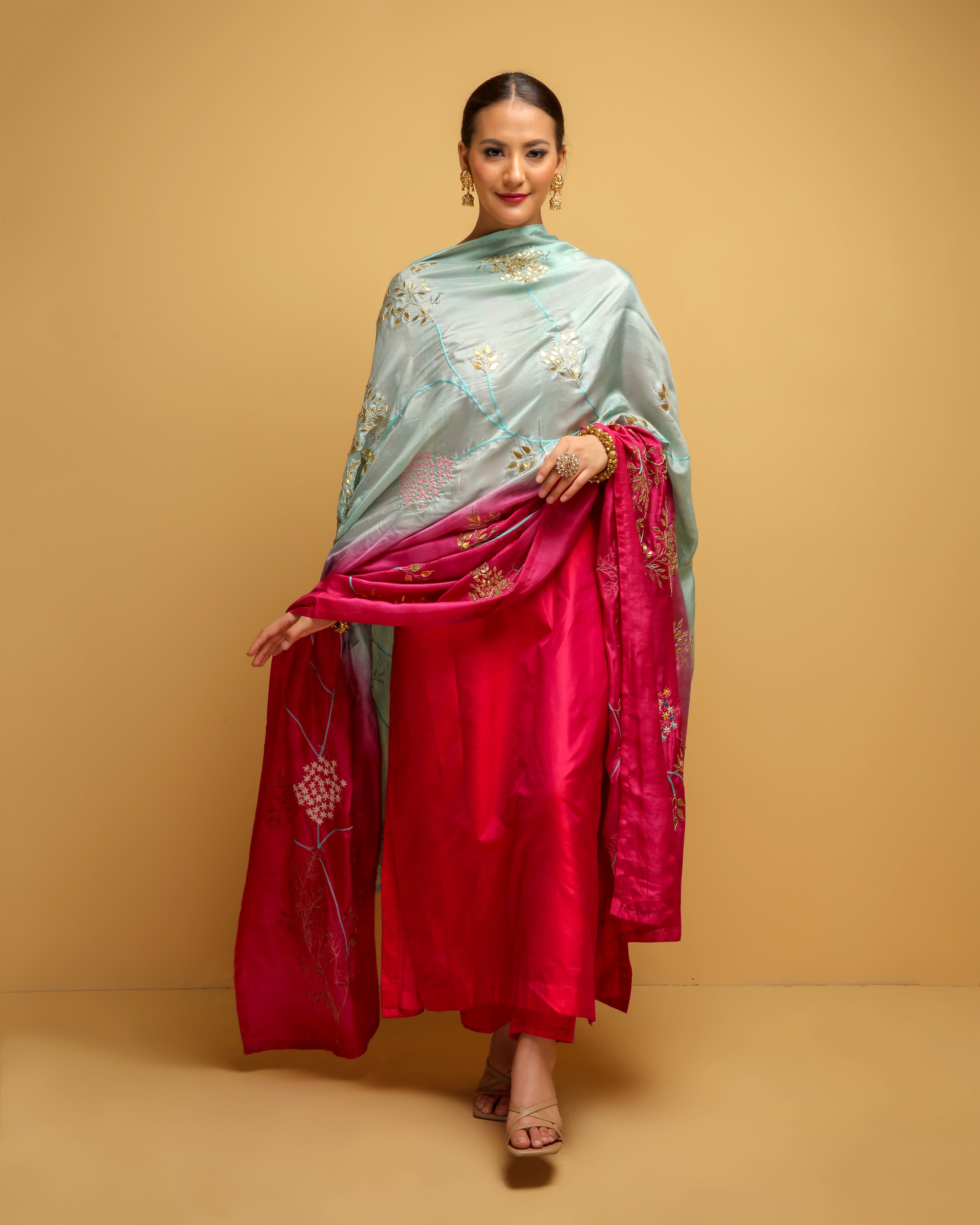 Banarasi Silk Anarkali Suit with Pure Silk Dupatta in Purple : KJN3735