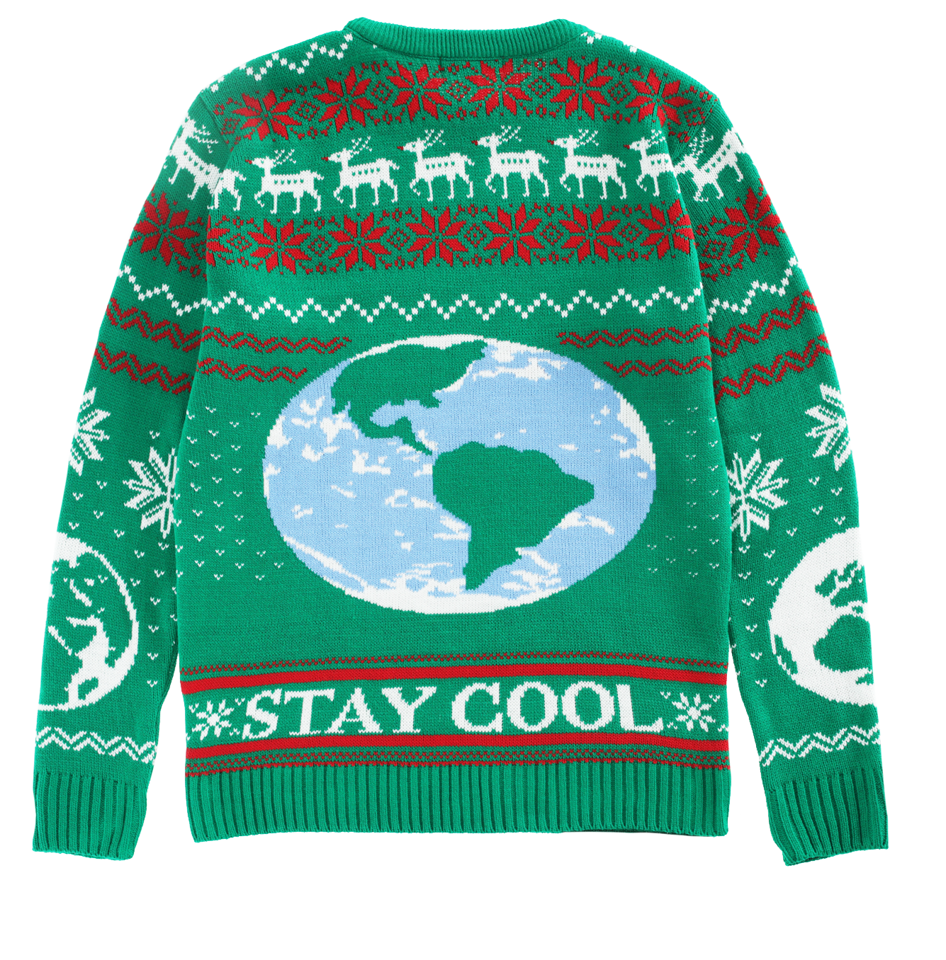 (50% Recycled) Attenbrrr: David Attenborough Knitted Christmas Jumper