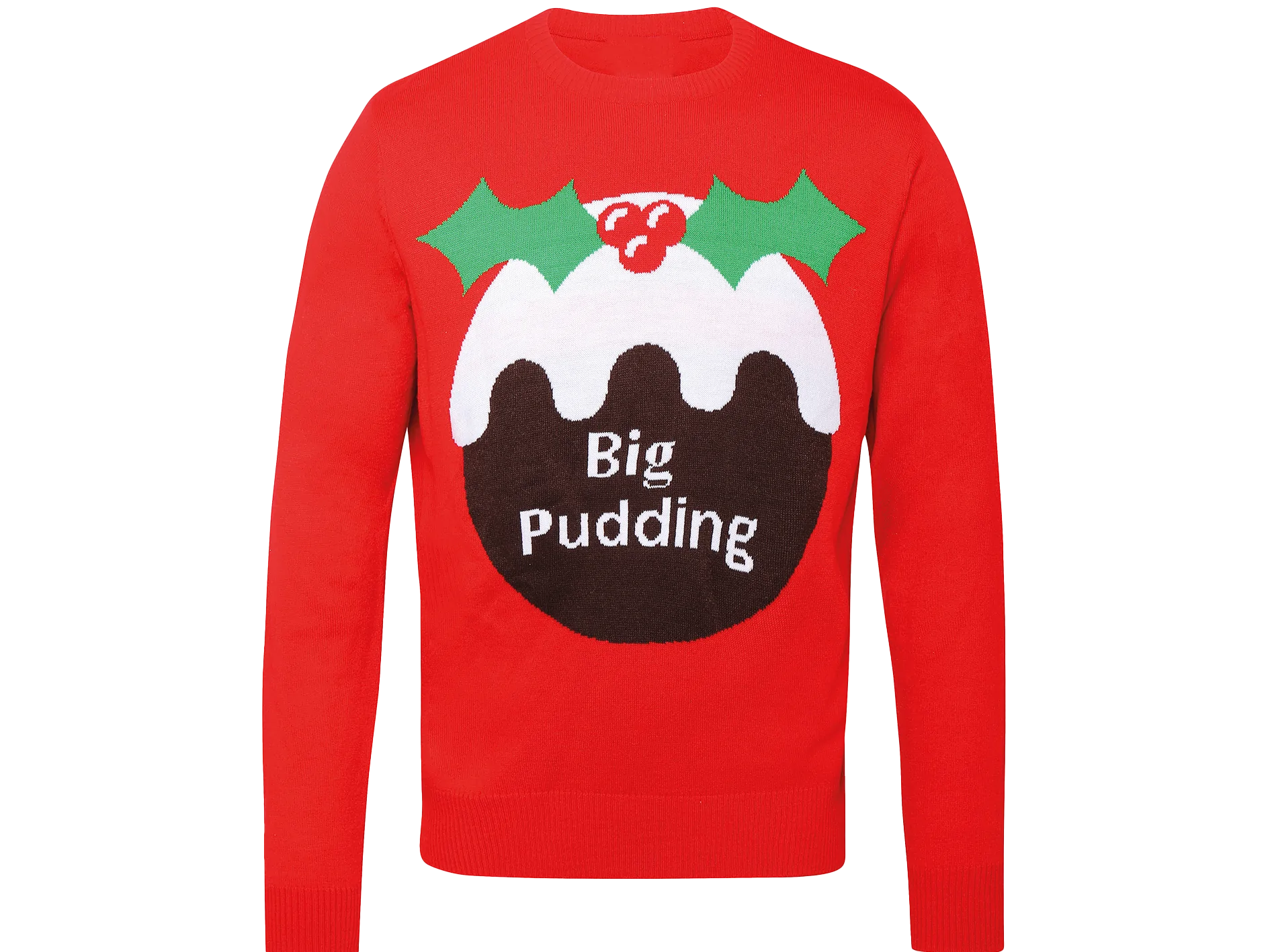 Adults Big Pudding Knitted Christmas Jumper