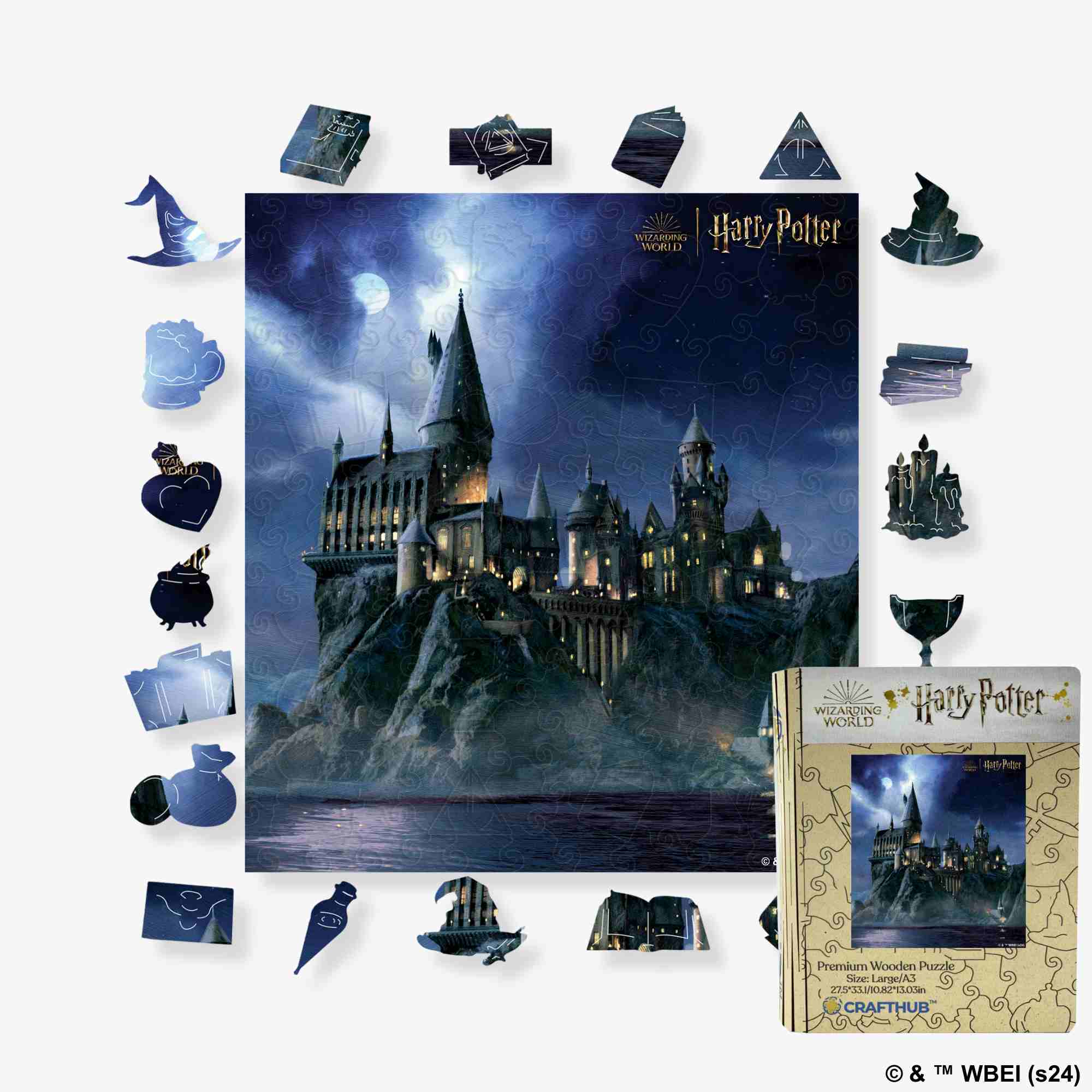 Image of Harry Potter - Magical Hogwarts Castle Wooden Jigsaw Puzzle