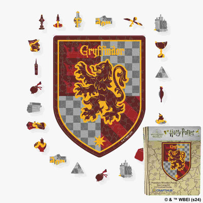 Harry Potter - Gryffindor Crest - House Prides Wooden Jigsaw Puzzle