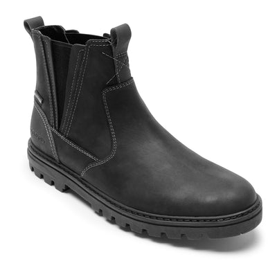 락포트 부츠 Rockport Mens Weather or Not Chelsea Boot – Waterproof,BLACK LEATHER/SUEDE
