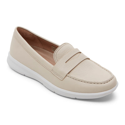 락포트 로퍼 Rockport Womens Ayva Washable Penny Loafer,VANILLA