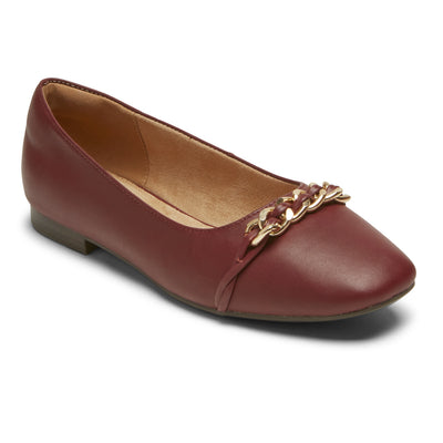 락포트 플랫 슈즈 Rockport Women’s Zoie Chain Ballet Flat,Tawny Port