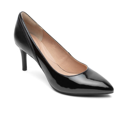 락포트 Rockport Women’s 토탈 모션 Total Motion 75mm Pieced Heel,BLACK PATENT SYNTHETIC