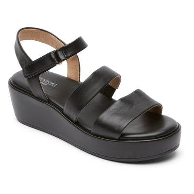 락포트 샌들 Rockport Women’s Aubriella Sandal,Black