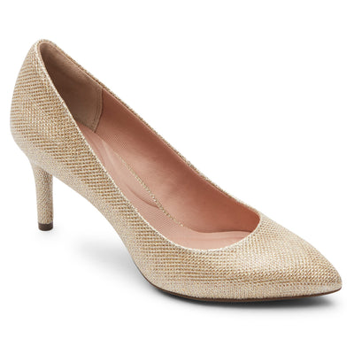 락포트 Rockport Womens 토탈 모션 Total Motion 75mm Pointed Toe Heel,Nude Glam