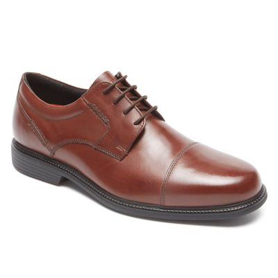 락포트 Rockport Mens Charles Road Cap Toe Oxford,TAN