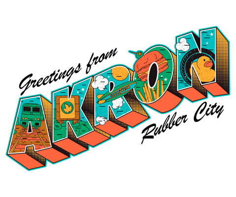 Greetings From Akron - Sticker & Artwork