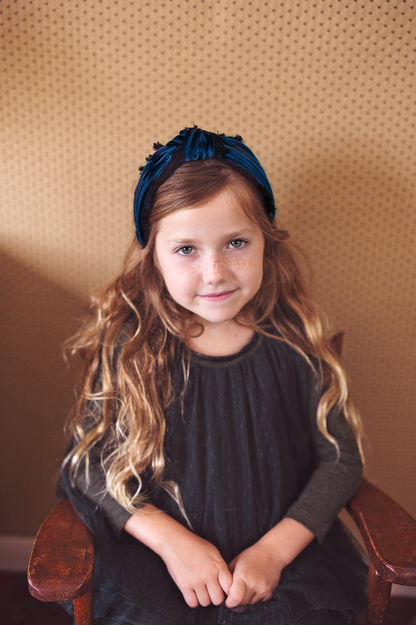 Girls Turban Headband, Fashion Logo Headband, Black or Brown