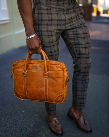 Classic Slim Leather Laptop Bag