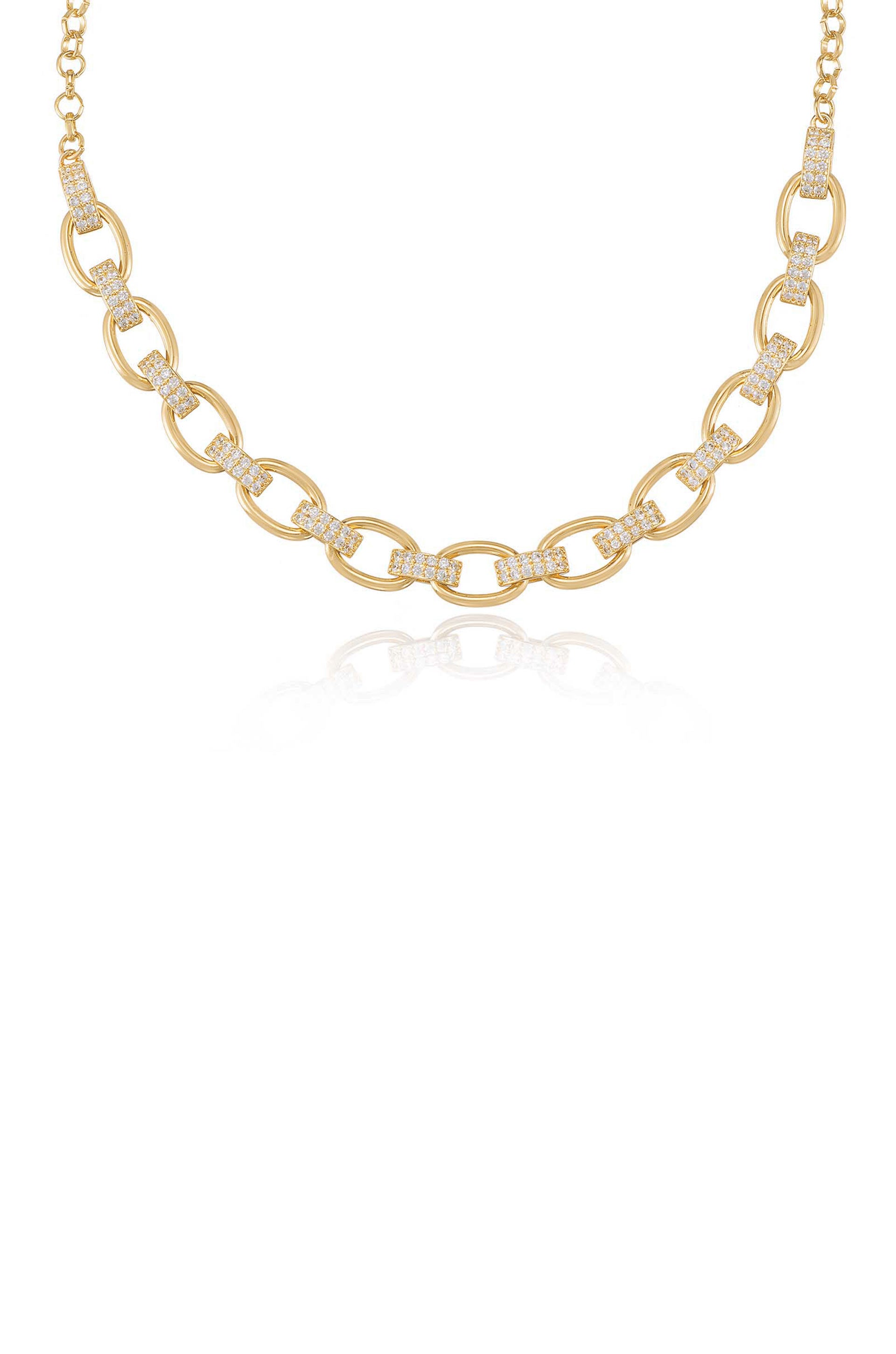 Crystal Disc and Link Necklace – Ettika