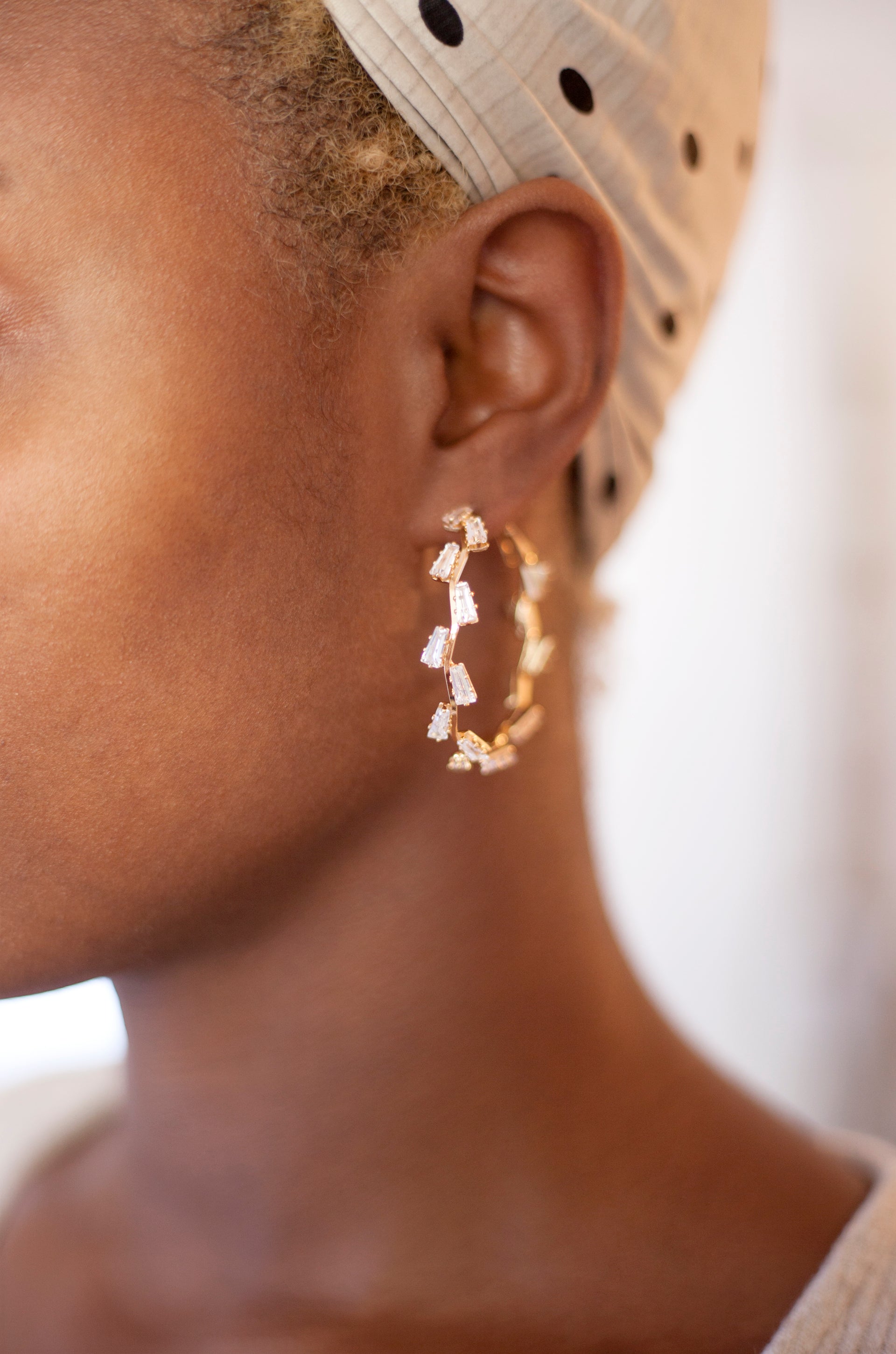 Double Crystal Charm Mini Hoop Earrings – Ettika