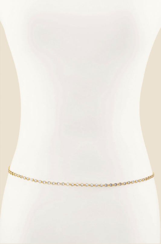 Crystal Fringe Body Chain in Gold – Ettika