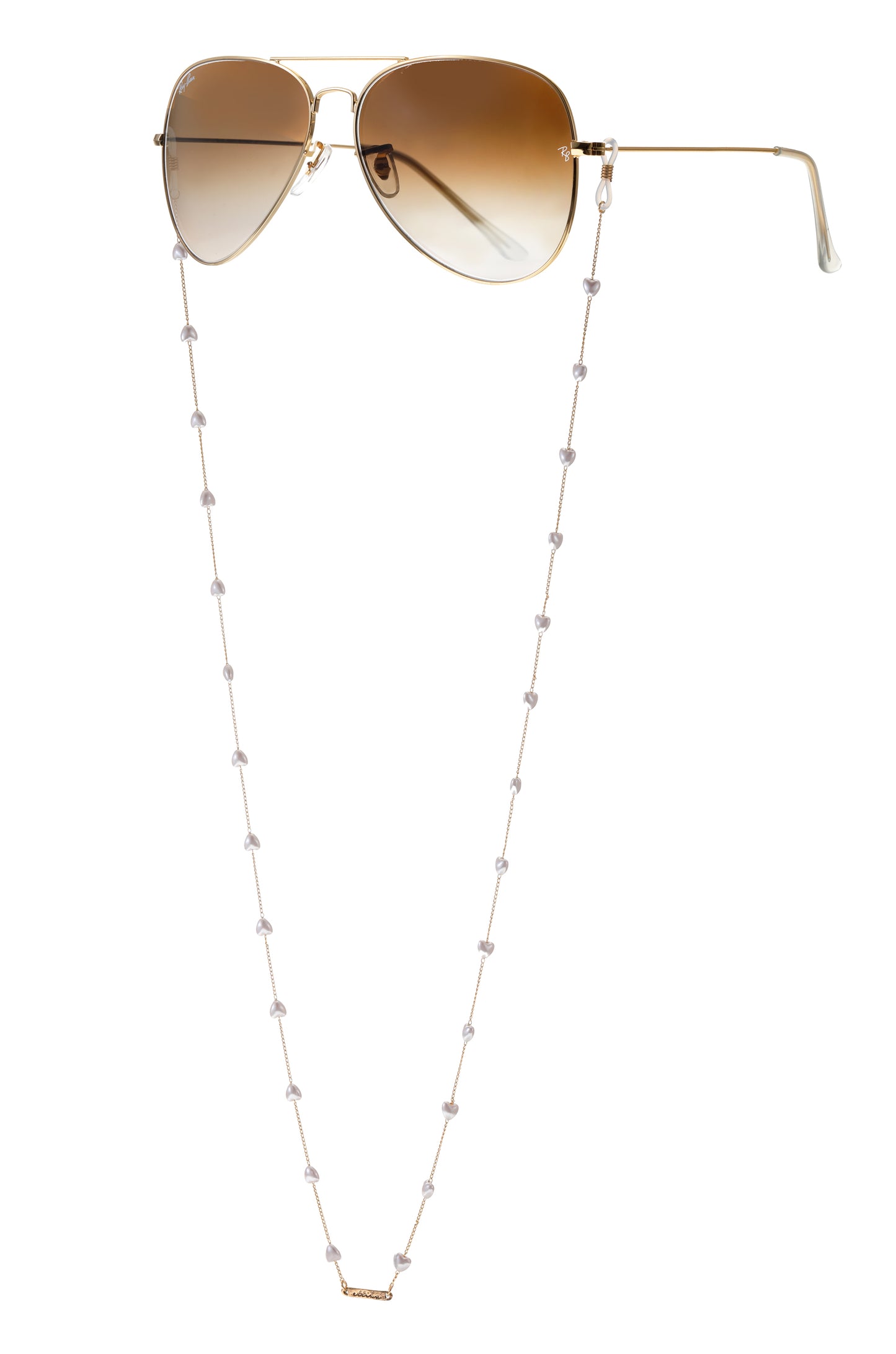Pearl Lovers Glasses Chain on white