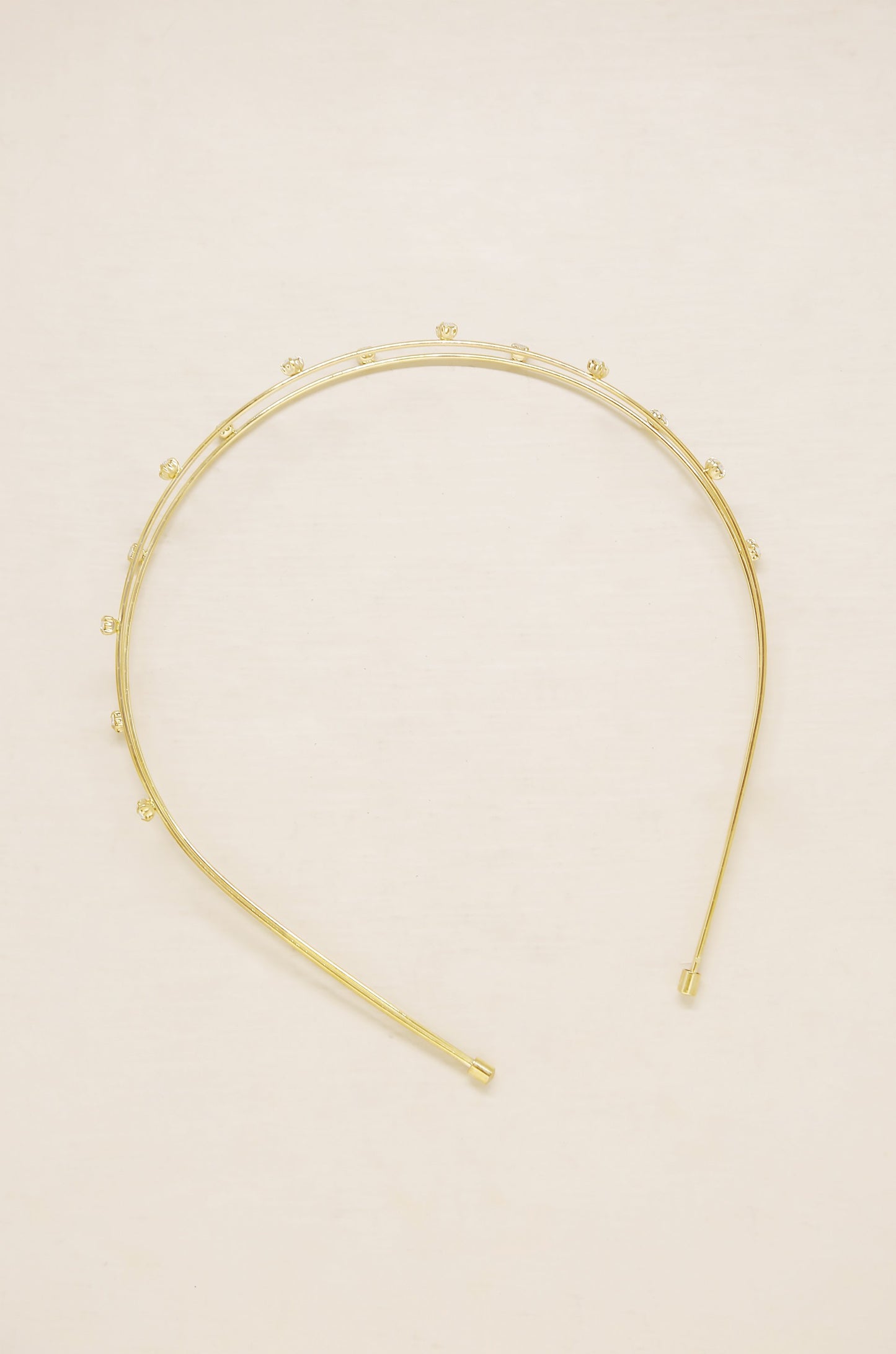 Delicate Crystal Dotted Gold Headband – Ettika