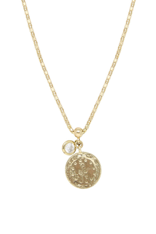 Name 'Zeenat' - Arabic Coin Name Necklace - 18K Gold Plated – Tazeen - تزين  - To Adorn