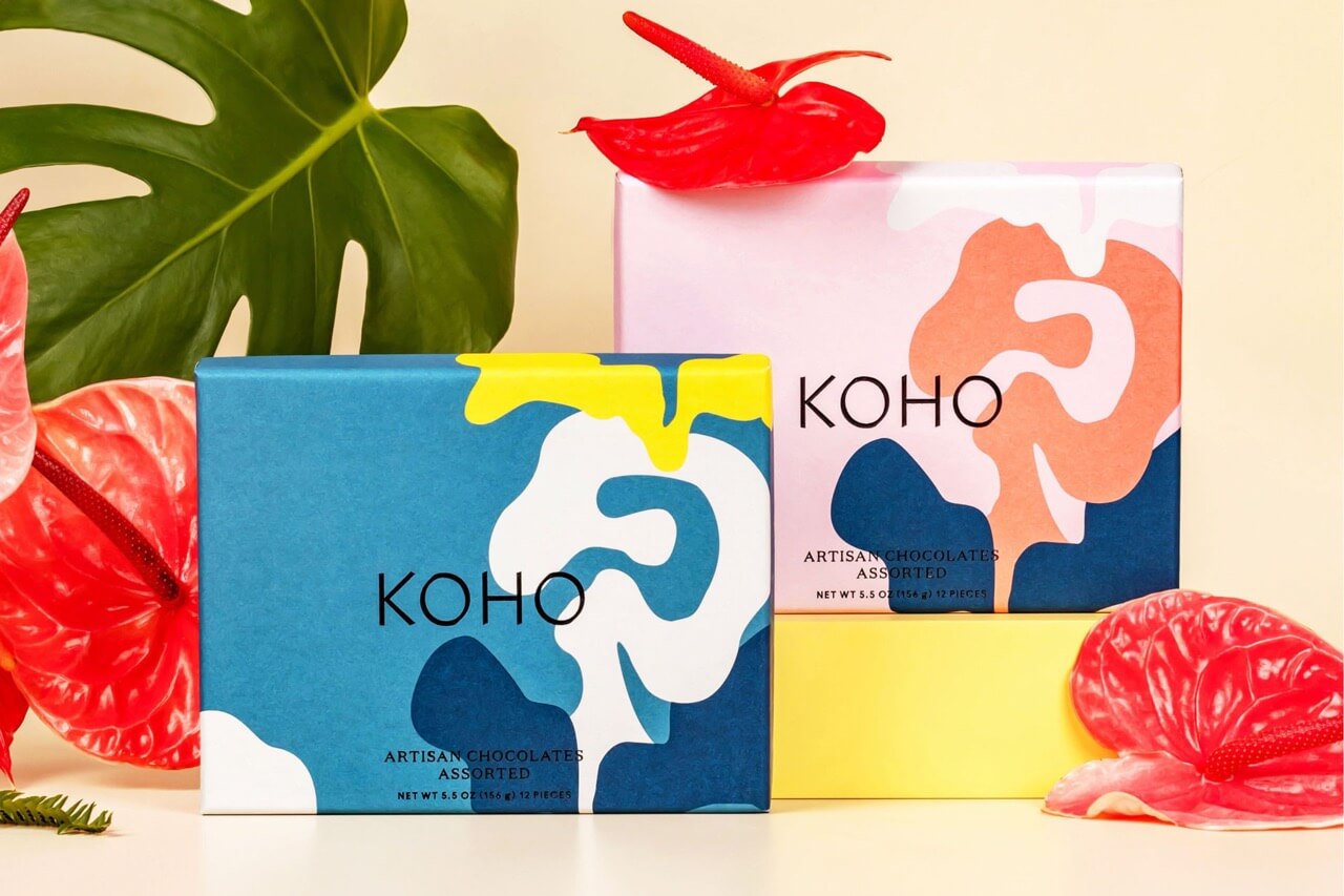 KOHO Chocolates Explorer Pink and Explorer Blue 12-Piece Assortments