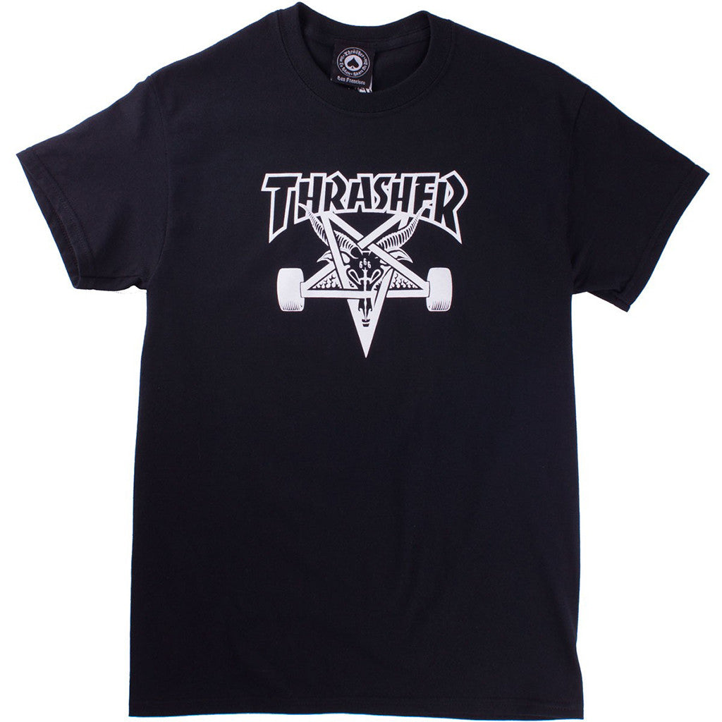 Thrasher Skate Goat Tee - Black | Boarders