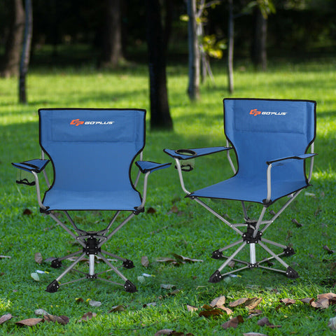 Collapsible Camping Chair - Swivel Portable Chair 360° Free Rotation
