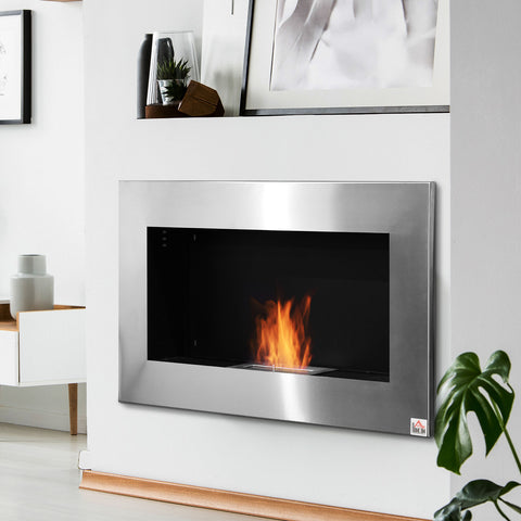 Wall Fireplaces With Real Flames - Ethanol Wall Mounted Fireplace