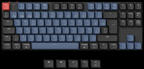 Spanish ISO Layout Keychron K1 Pro QMK/VIA ultra-slim custom mechanical low profile keyboard