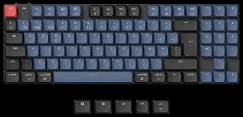Spanish ISO Layout Keychron K13 Pro QMK/VIA ultra-slim custom mechanical low profile keyboard