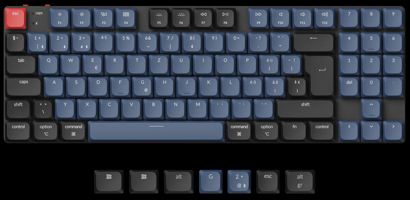 Swiss ISO Layout Keychron K13 Pro QMK/VIA ultra-slim custom mechanical low profile keyboard