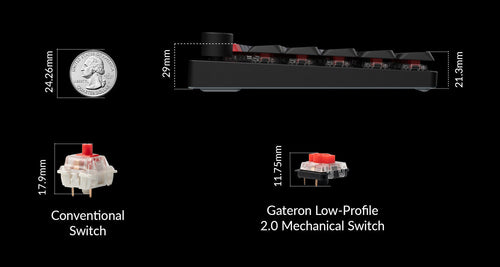 Keychron K15 Pro 75% Alice layout  Low profile mechanical keyboard