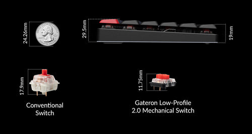 Keychron K17 Pro Low profile mechanical keyboard