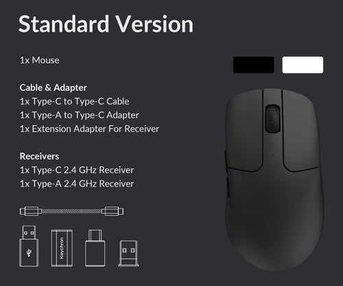 Package list of Keychron M2 mouse