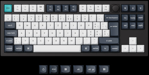 Swiss-ISO Layout of Keychron Q3 Max ISO 80% Layout Wireless Custom Keyboard