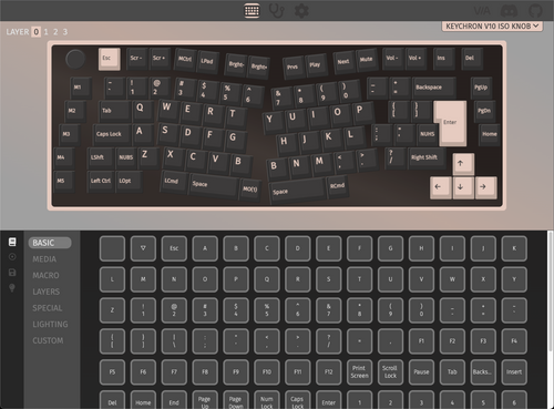 Keychron V10 QMK/VIA Custom Mechanical Keyboard ISO Layout