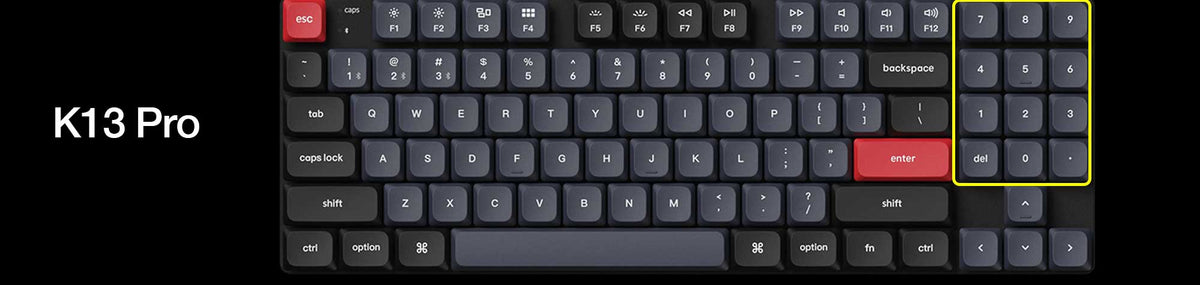 Keychron K13 Pro QMK/VIA ultra-slim custom mechanical low profile keyboard