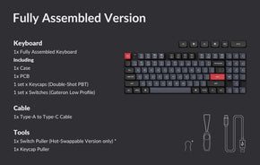 Package list of Keychron K13 Pro Low profile mechanical keyboard