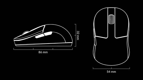 Size of Keychron M4 Wireless Optical mouse