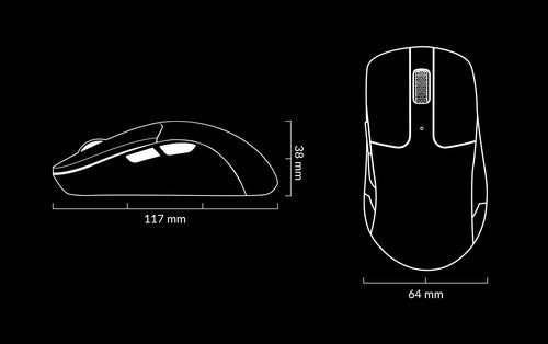 dimension of M2 mini wireless mouse