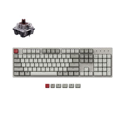 Keychron C2 Wired Mechanical Keyboard (US ANSI Layout) as variant: Non-Backlight (Retro Color) / Keychron Mechanical / Brown