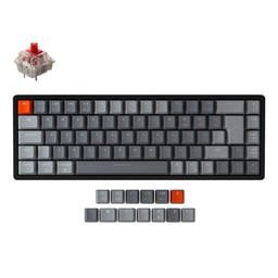 Keychron K6 Wireless Mechanical Keyboard (UK ISO Layout) as variant: RGB Backlight Aluminum Frame / Gateron Mechanical / Red