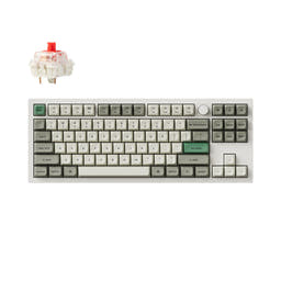 Keychron Q3 Max QMK/VIA Wireless Custom Mechanical Keyboard(US ANSI Layout) as variant: Fully Assembled Knob / Shell White / Gateron Jupiter Red