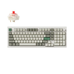 Keychron Q5 Max QMK/VIA Wireless Custom Mechanical Keyboard (US ANSI Keyboard) as variant: Fully Assembled Knob / Shell White / Gateron Jupiter Red