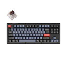 Keychron V3 QMK Custom Mechanical Keyboard (US ANSI Layout) as variant: Fully Assembled / Frosted Black (Translucent) / Keychron K Pro Brown