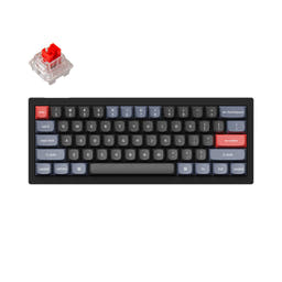 Keychron V4 QMK Custom Mechanical Keyboard (US ANSI Layout) as variant: Fully Assembled / Carbon Black (Non-Translucent) / Keychron K Pro Red