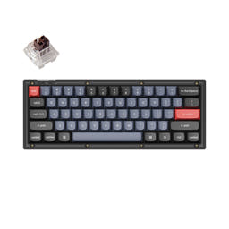 Keychron V4 QMK Custom Mechanical Keyboard (US ANSI Layout) as variant: Fully Assembled / Frosted Black (Translucent) / Keychron K Pro Brown