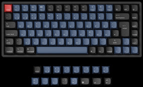 German DE-ISO Layout Keychron K2 Pro QMK/VIA Custom Mechanical Keyboard