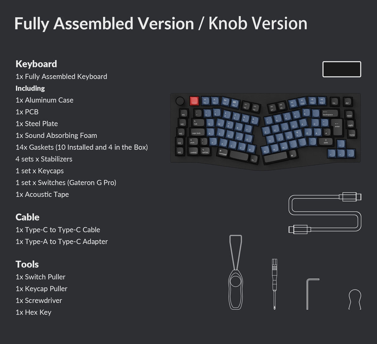 Keychron Q10 ISO Layout 75% Alice Layout Custom Mechanical Keyboard