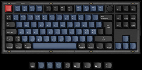 Nordic-ISO Layout Keychron V3 QMK/VIA Custom Mechanical Keyboard