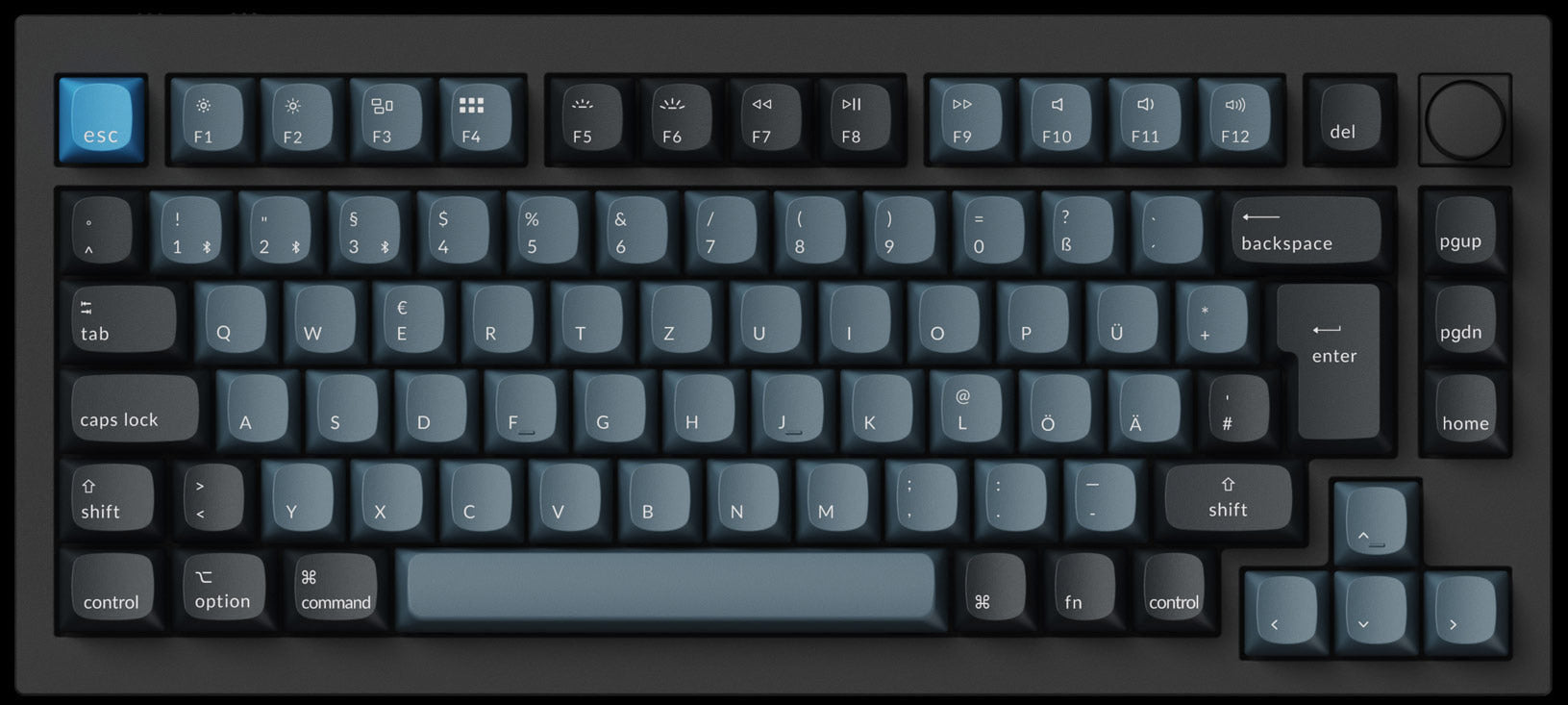 Keychron Q1 Pro 75% Layout Wireless Custom Mechanical Keyboard ISO Layout