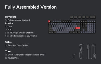 Package list of Keychron K5 Pro Low profile mechanical keyboard